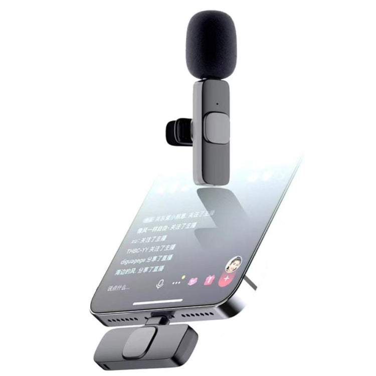 Microfono wireless lavalier Cellulare Microfono piccolo per riprese video in diretta, 8 Pin Direct 1 To 1, Type C 1 To 2, 8 Pin Direct 1 To 2