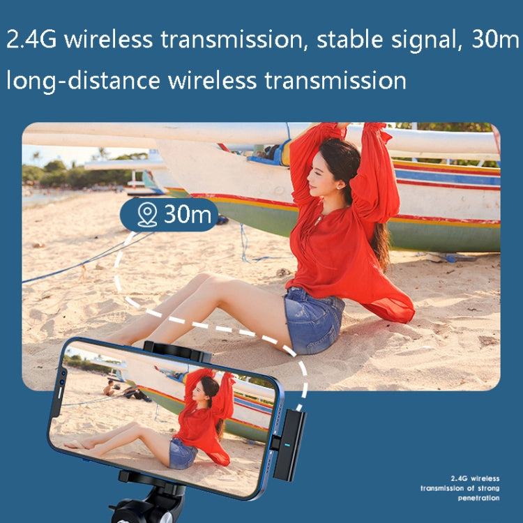 DS01 Microfono con collare in diretta per esterni Collare Colloquio Registrazione Microfono wireless con riduzione del rumore, Specifica:, 8 Pin (Black), 8 Pin (White), Type-C / USB-C (Black), Type-C / USB-C (White)