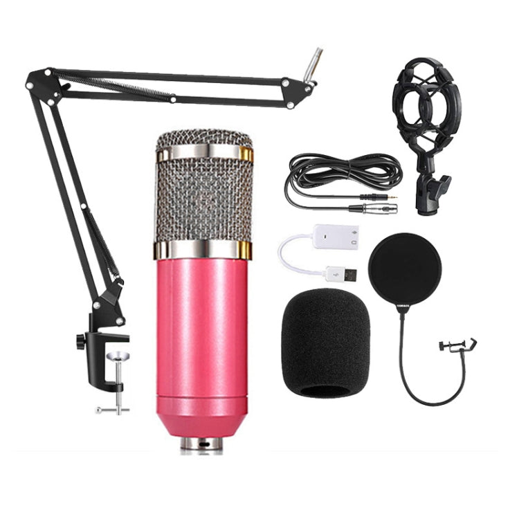 Set microfono a condensatore BM800, BM800 With USB Sound Card (Black), BM800 With USB Sound Card (Black Golden Net), BM800 With USB Sound Card (White), BM800 With USB Sound Card (Blue), BM800 With USB Sound Card (Pink)