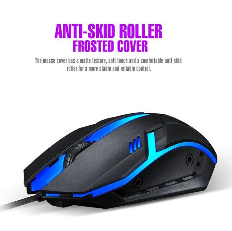FOREV FV-Q305S Set tastiera e mouse da gioco con cavo luminoso colorato