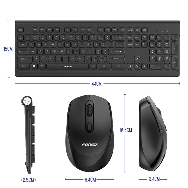Set tastiera e mouse wireless FOREV FV-W306