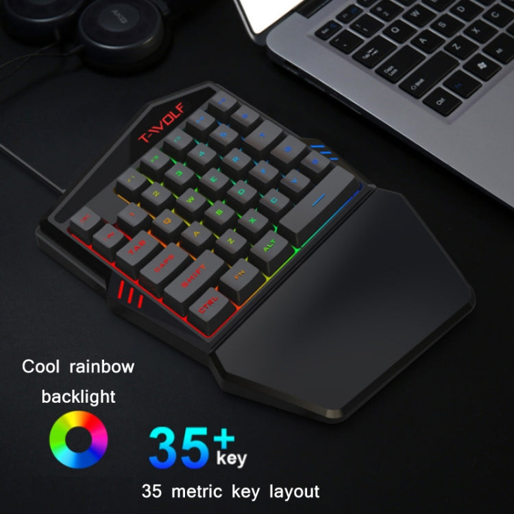 Tastiera a una mano per giochi mobili T-WOLF , Specifiche :, T19 Keyboard, TF-900 Set, Keyboard + Mouse + Throne