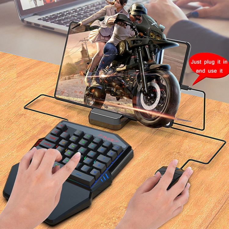 Tastiera a una mano per giochi mobili T-WOLF , Specifiche :, T19 Keyboard, TF-900 Set, Keyboard + Mouse + Throne