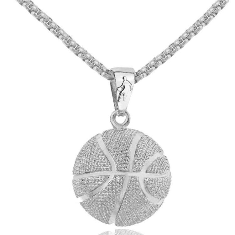 Collana con pendente a sfera sportiva tridimensionale da 2 pezzi, stile:, Men Basketball White K, Men Basketball K Gold, Women Basketball White K, Women Basketball K Gold, Women Basketboard White, Women Basketball Gold, Men Football K White