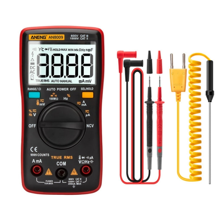 ANENG AN8009 Multimetro con display digitale NVC, Standard, Standard with Cable