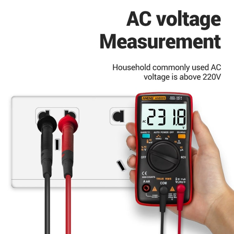 ANENG AN8009 Multimetro con display digitale NVC, Standard, Standard with Cable