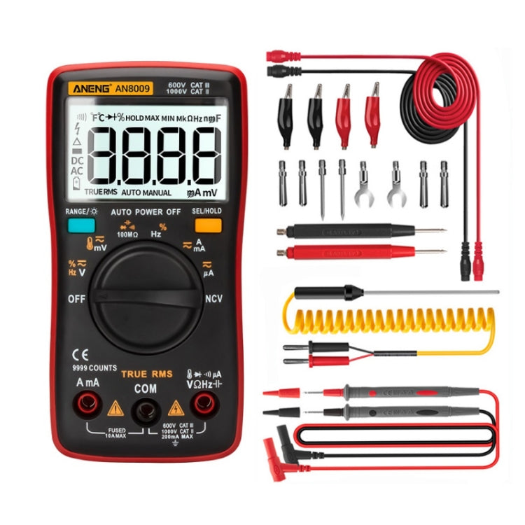 ANENG AN8009 Multimetro con display digitale NVC, Standard, Standard with Cable
