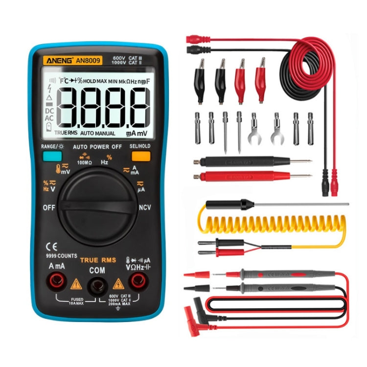 ANENG AN8009 Multimetro con display digitale NVC, Standard, Standard with Cable