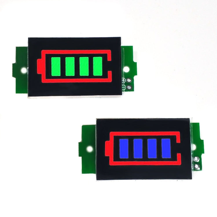 Modulo display indicatore livello carburante batteria al litio, Green, Blue