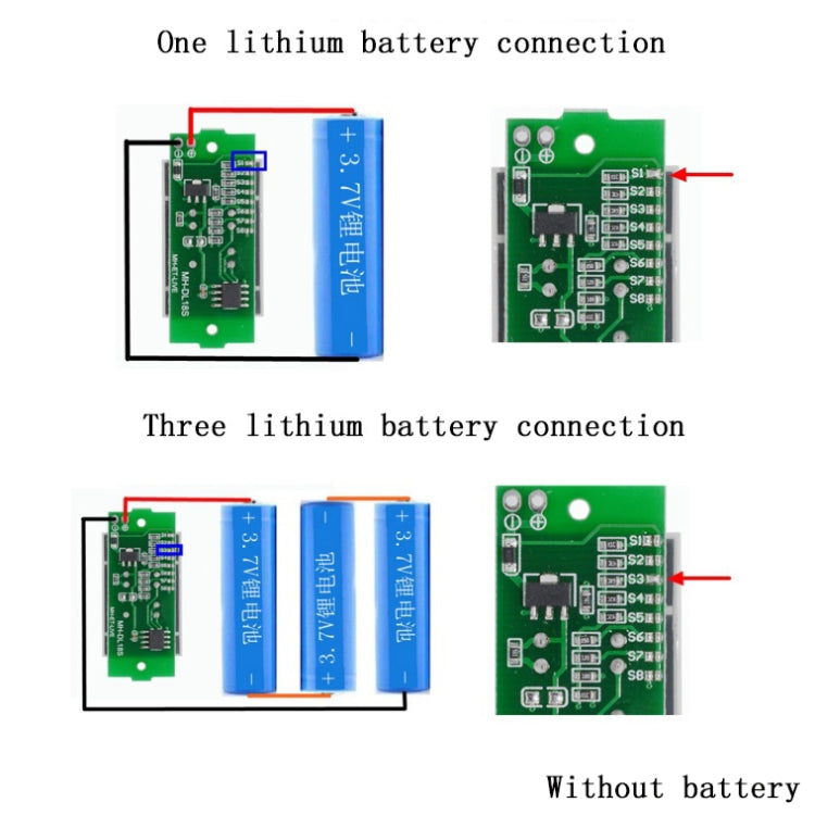 Modulo display indicatore livello carburante batteria al litio, Green, Blue