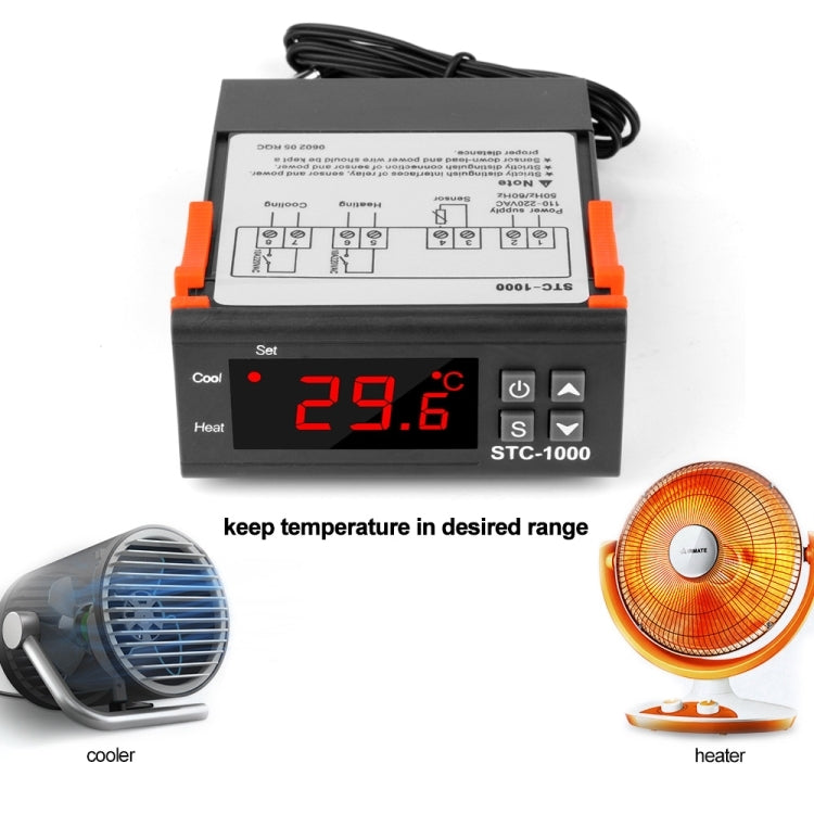 STC-1000 Acquario Incubazione Macchina per frutti di mare Elettronica Numero Microcomputer Interruttore regolatore di temperatura, 12V