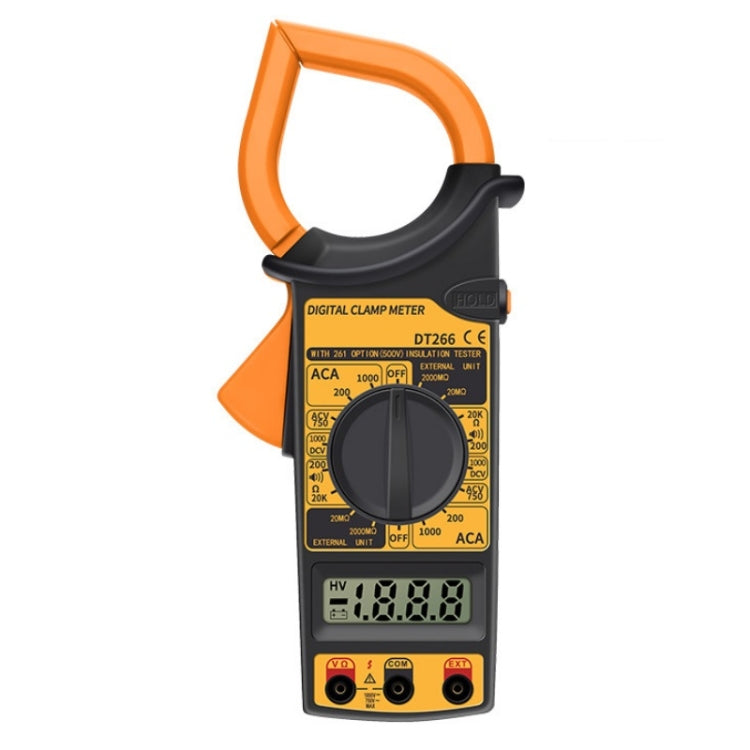 ANENG DT266 Multimetro a pinza automatico ad alta precisione con cicalino, DT266 Yellow, DT266 Red