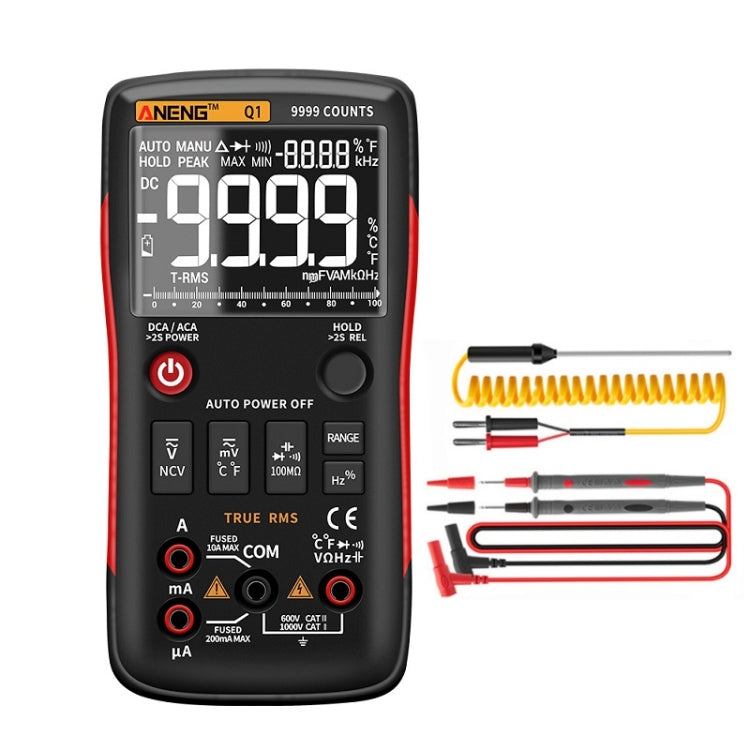 ANENG AN-Q1 Multimetro digitale intelligente ad alta precisione automatico, Standard, Standard with Cable