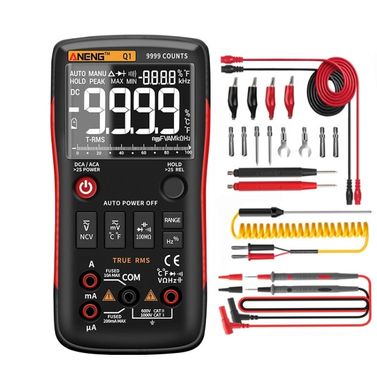 ANENG AN-Q1 Multimetro digitale intelligente ad alta precisione automatico, Standard, Standard with Cable