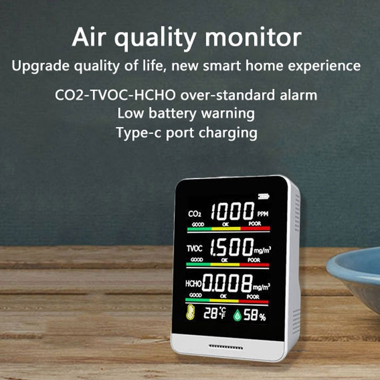 CO2 HCHO TVOC Rivelatore Temperatura Igrometro, AK4 Infrared 5 in 1