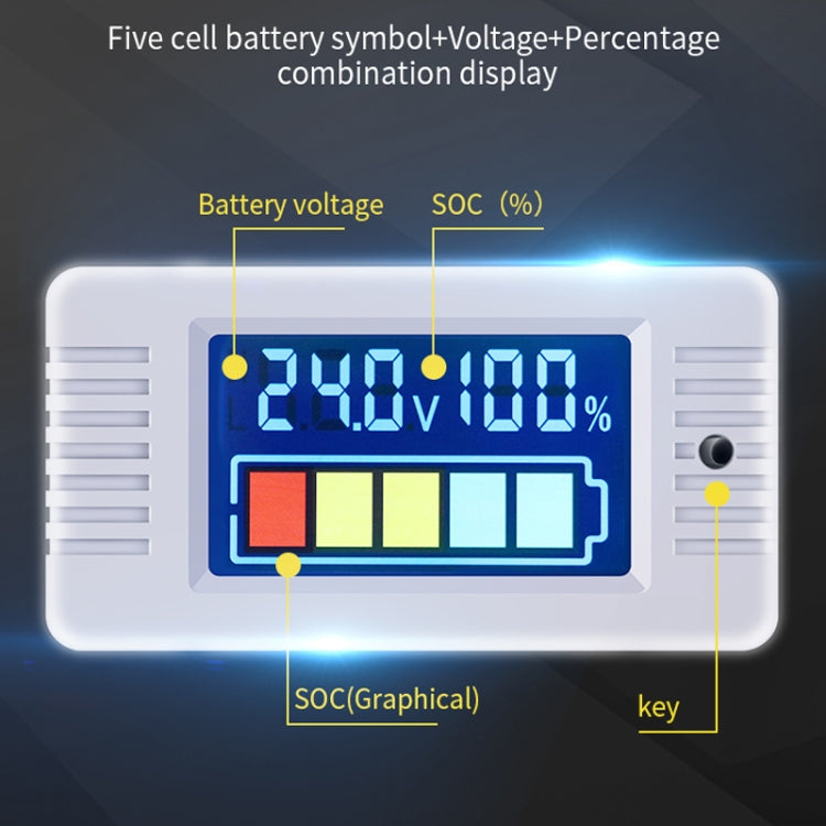 PEACEFAIR 0~100V Digital Power Tester della batteria
