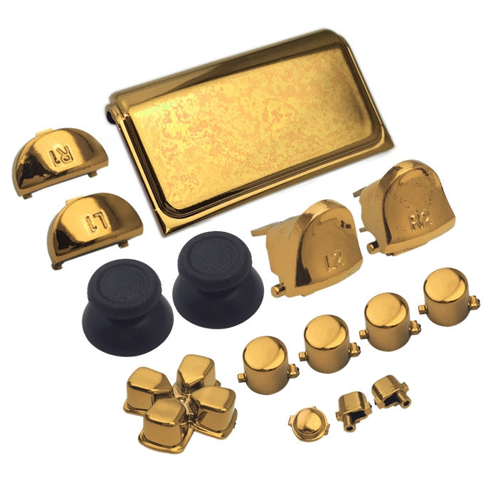 Set di pulsanti galvanici per PS4 Slim, Red, Gold, Purple, Green, Blue, Silver