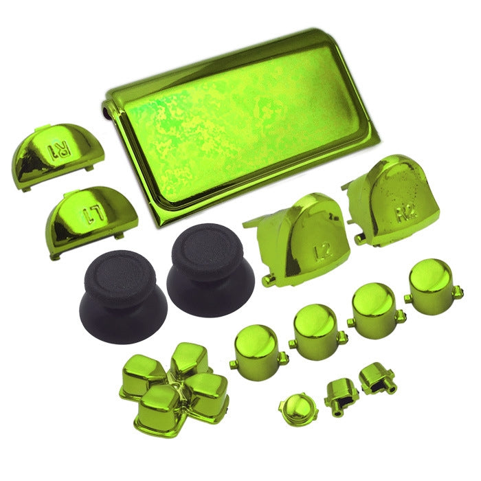 Set di pulsanti galvanici per PS4 Slim, Red, Gold, Purple, Green, Blue, Silver