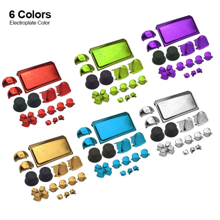 Set di pulsanti galvanici per PS4 Slim, Red, Gold, Purple, Green, Blue, Silver
