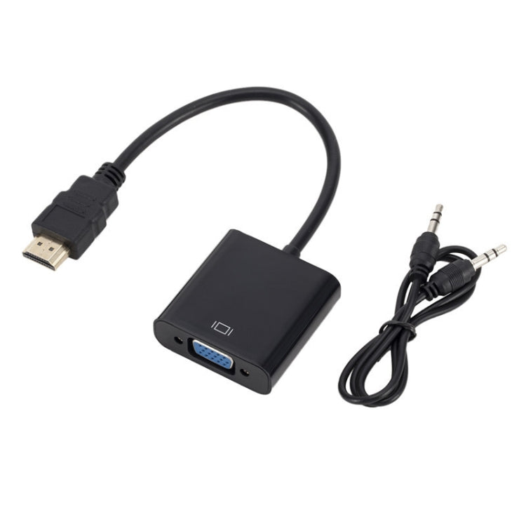 ZHQ008 Convertitore HD da HDMI a VGA con audio, White, Black