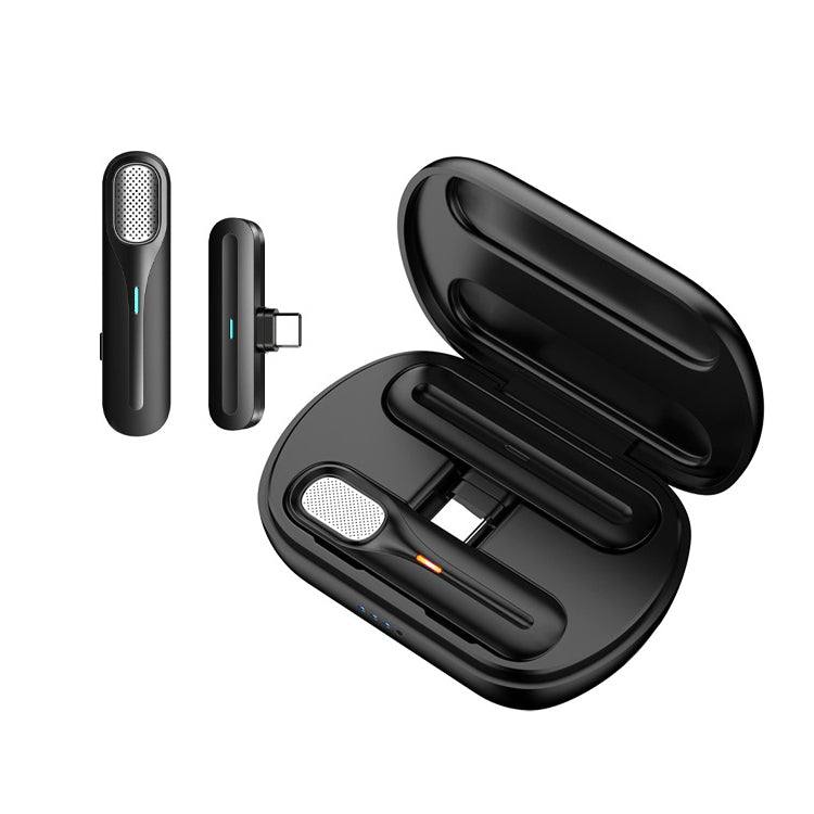 FerTo DX01 Microfono con collare wireless 2.4G Attrezzatura per trasmissione in diretta, stile:, TYPE-C, 8 Pin, TYPE-C + Charging Bin, 8 Pin + Charging Bin