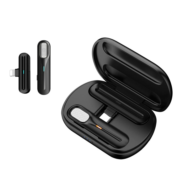 FerTo DX01 Microfono con collare wireless 2.4G Attrezzatura per trasmissione in diretta, stile:, TYPE-C, 8 Pin, TYPE-C + Charging Bin, 8 Pin + Charging Bin