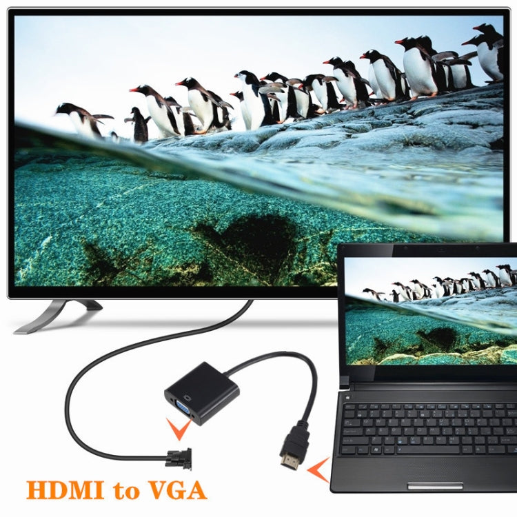 Convertitore da HDMI a VGA HD 1080P ZHQ007, White, Black