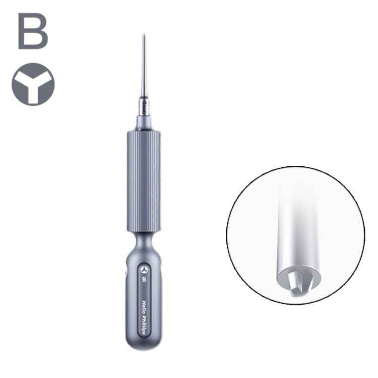 Qianli Cacciavite a doppio cuscinetto silenzioso di precisione con impugnatura super tattile, Type A Phillips, Type B Tri-point, Type C Pentalibe, Type D Pinhead Philips, Type E T2 Torx