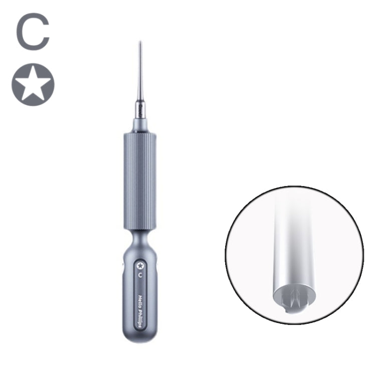 Qianli Cacciavite a doppio cuscinetto silenzioso di precisione con impugnatura super tattile, Type A Phillips, Type B Tri-point, Type C Pentalibe, Type D Pinhead Philips, Type E T2 Torx