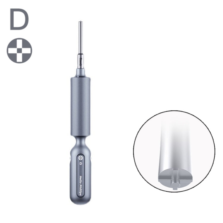 Qianli Cacciavite a doppio cuscinetto silenzioso di precisione con impugnatura super tattile, Type A Phillips, Type B Tri-point, Type C Pentalibe, Type D Pinhead Philips, Type E T2 Torx