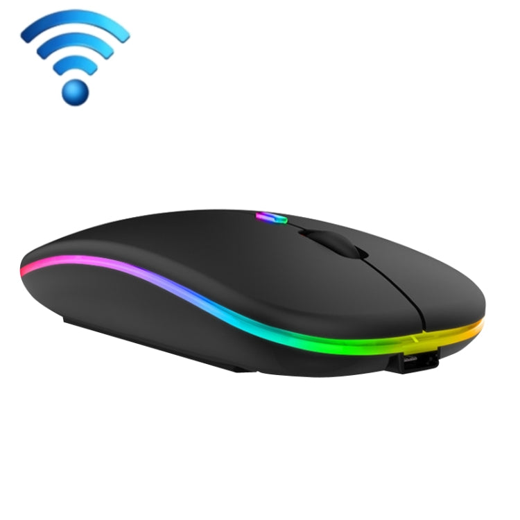 C7002 2400 DPI 4 tasti Mouse wireless luminoso colorato, 2.4G White, 2.4G Rose Gold, 2.4G Black, 2.4G Silver Gray, Dual-modes White, Dual-modes Black, Dual-modes Silver, Dual-modes Gold