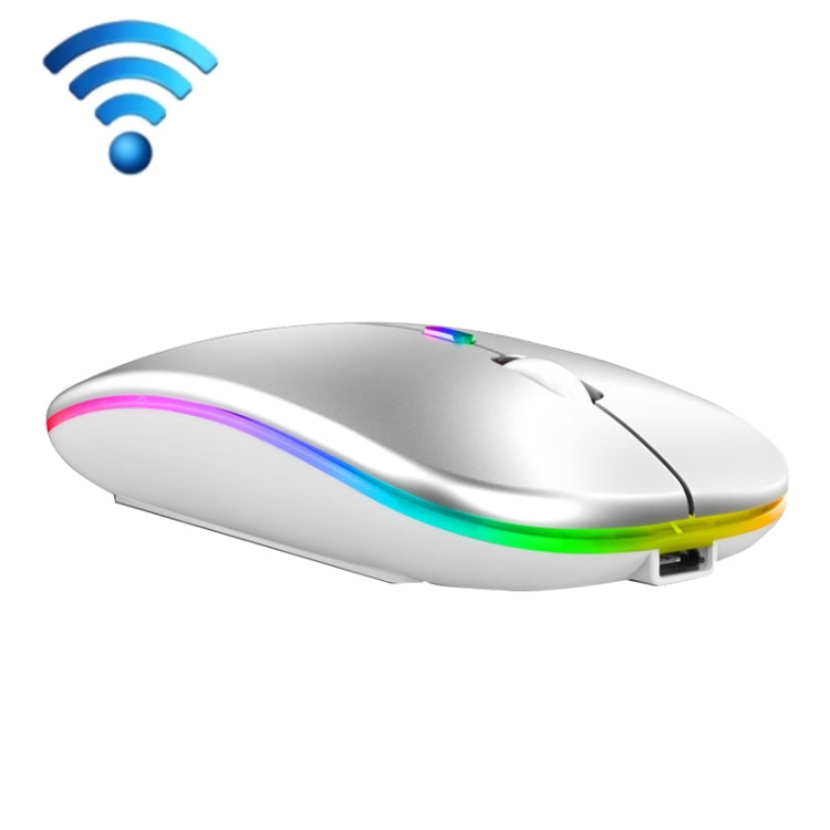 C7002 2400 DPI 4 tasti Mouse wireless luminoso colorato, 2.4G White, 2.4G Rose Gold, 2.4G Black, 2.4G Silver Gray, Dual-modes White, Dual-modes Black, Dual-modes Silver, Dual-modes Gold