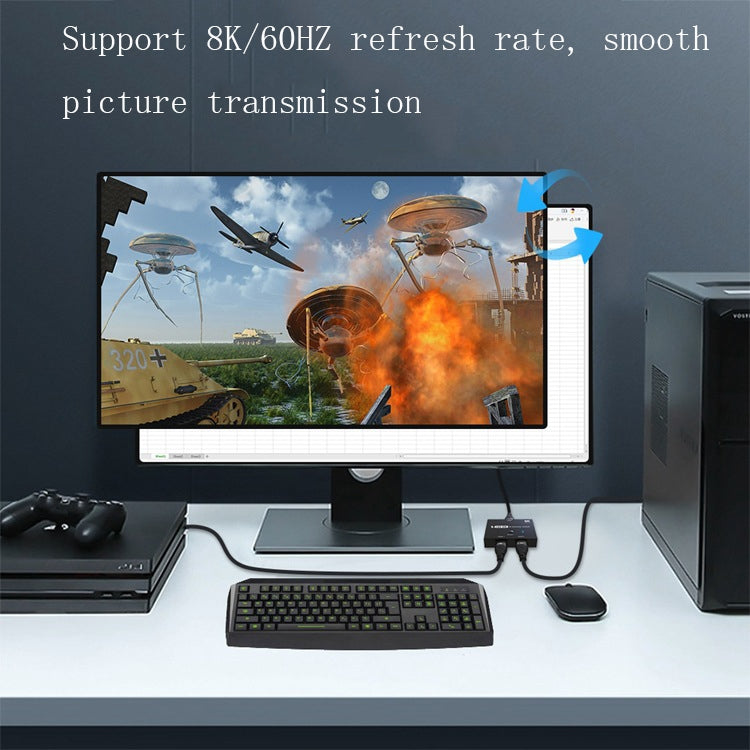 F0301 HDMI 2.1 Switcher bidirezionale PS5 Switcher dedicato ad alta definizione One-In-Two, F0301