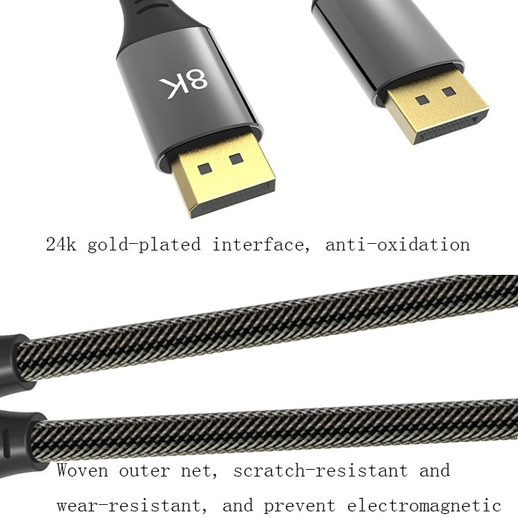 DP1.4 Versione 8K DisplayPort da maschio a maschio Cavo HD per monitor per computer, 0.5m, 1m, 1.5m, 2m, 3m, 5m, 7m, 10m