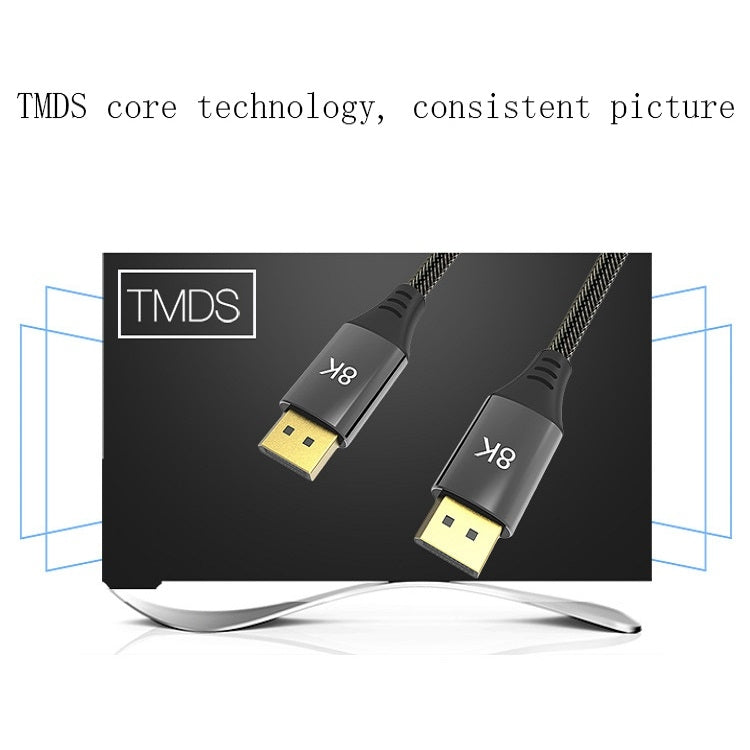 DP1.4 Versione 8K DisplayPort da maschio a maschio Cavo HD per monitor per computer, 0.5m, 1m, 1.5m, 2m, 3m, 5m, 7m, 10m