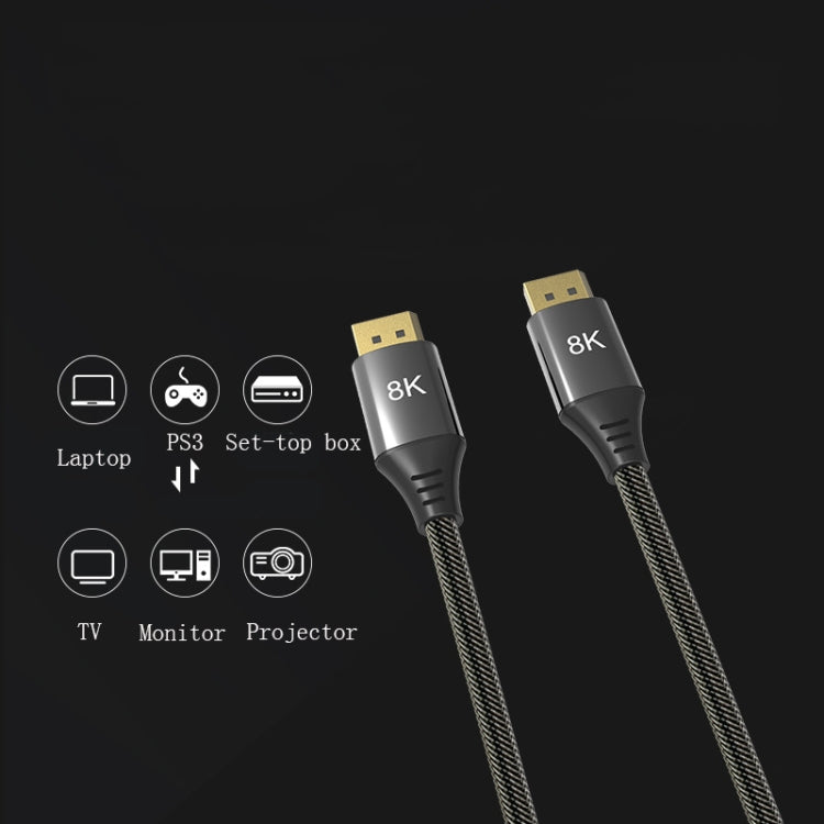 DP1.4 Versione 8K DisplayPort da maschio a maschio Cavo HD per monitor per computer, 0.5m, 1m, 1.5m, 2m, 3m, 5m, 7m, 10m