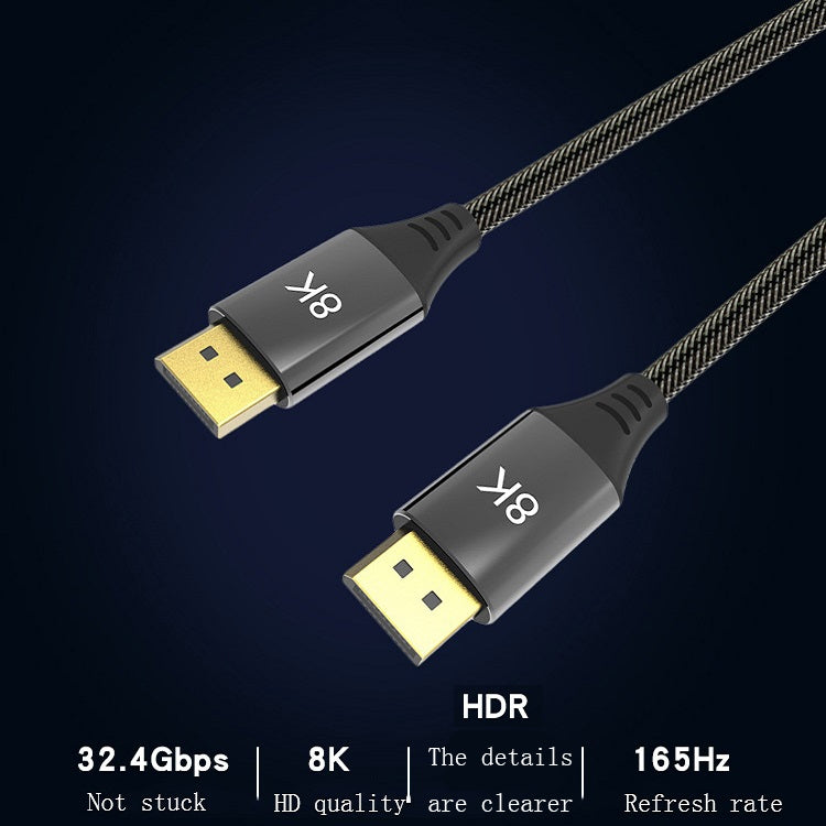 DP1.4 Versione 8K DisplayPort da maschio a maschio Cavo HD per monitor per computer, 0.5m, 1m, 1.5m, 2m, 3m, 5m, 7m, 10m