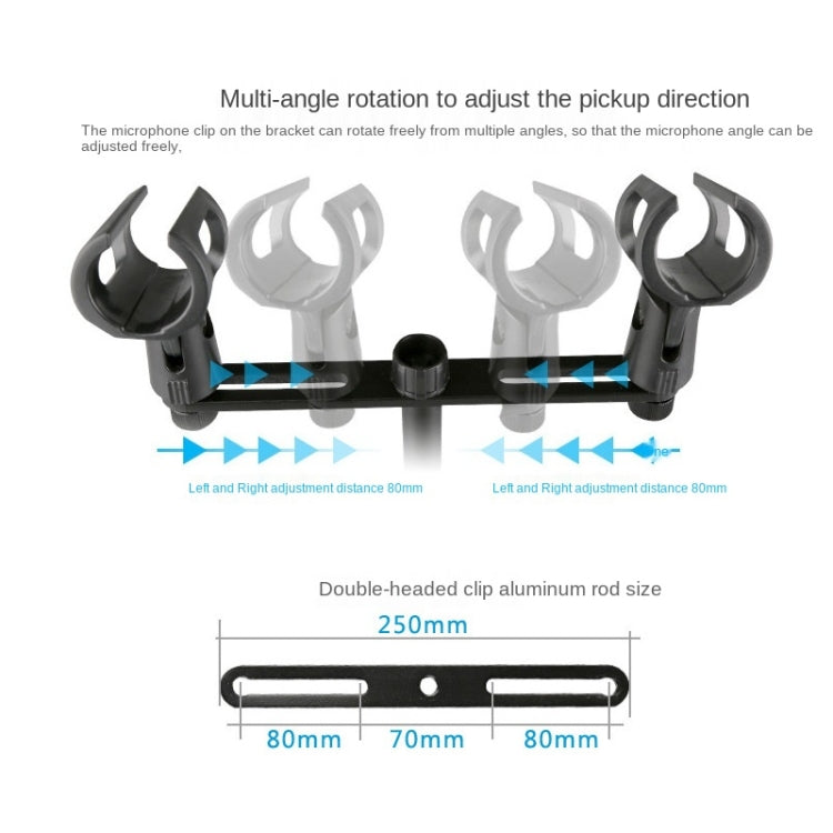 Clip per microfono Accessori per microfono con palo in alluminio, A16 Double-headed, A18 Four-headed