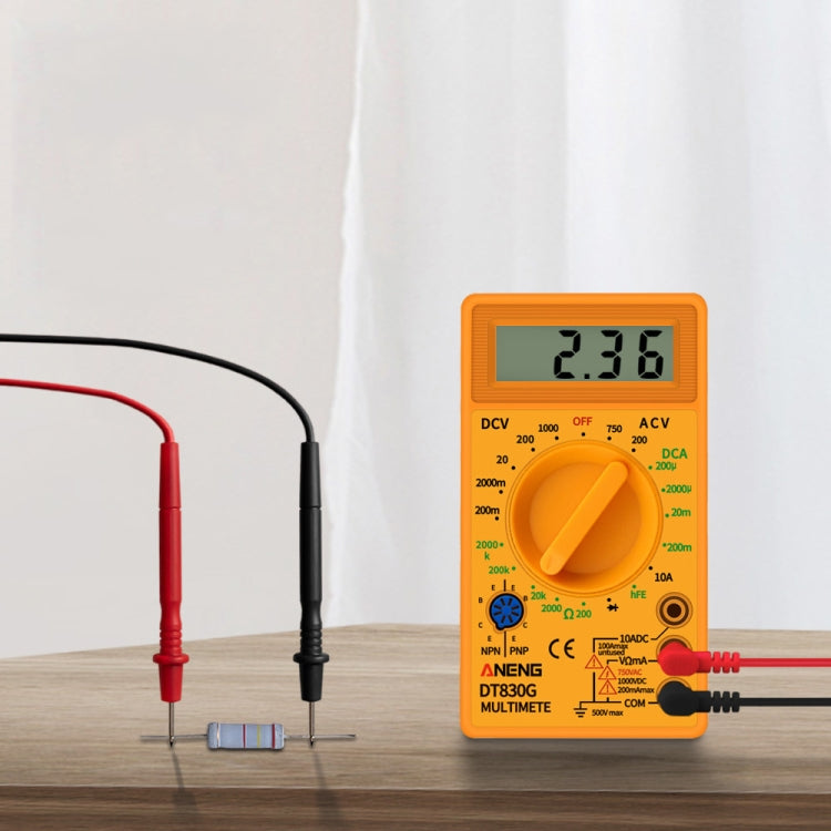 2 PZ ANENG DT830G Multimetro digitale portatile, Black, Yellow