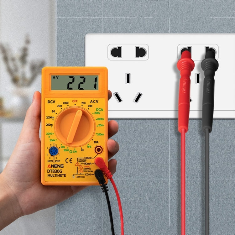 2 PZ ANENG DT830G Multimetro digitale portatile, Black, Yellow