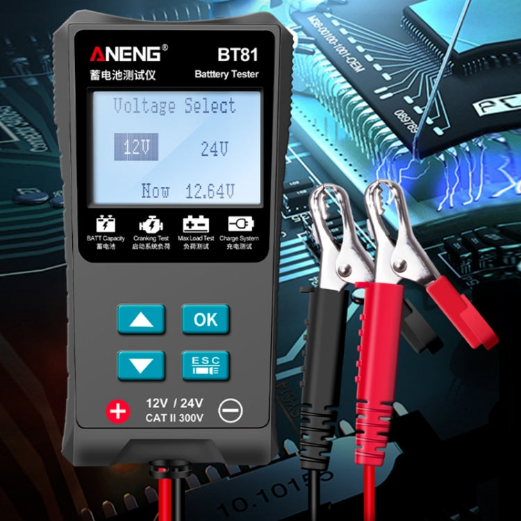 Rilevatore di capacità di resistenza interna della batteria ANENG BT81 12V/24V