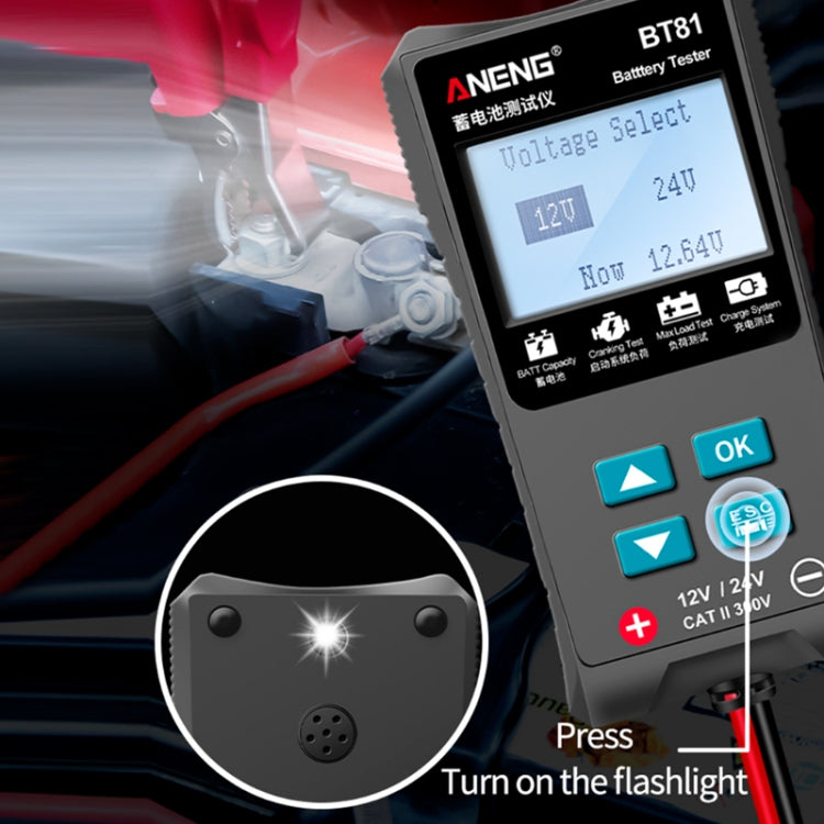 Rilevatore di capacità di resistenza interna della batteria ANENG BT81 12V/24V