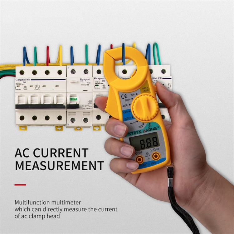 ANENG KT-87N Multimetro per la misurazione della tensione e della corrente a pinza, Yellow, Red, Blue, Gray