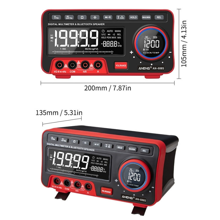 ANENG AN-888S Bluetooth Audio Display Tensione Corrente Multimetro, Standard No Battery