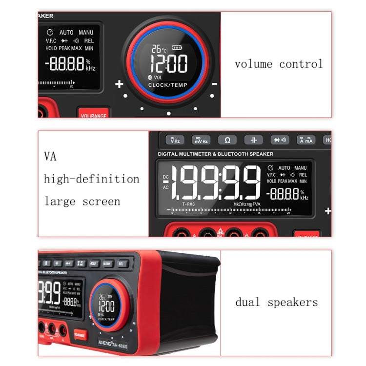 ANENG AN-888S Bluetooth Audio Display Tensione Corrente Multimetro, Standard No Battery