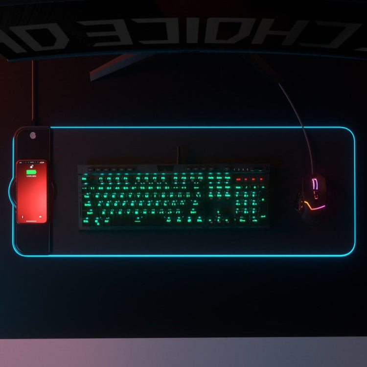 K9186 Mouse pad multifunzionale con illuminazione RGB e caricabatterie wireless