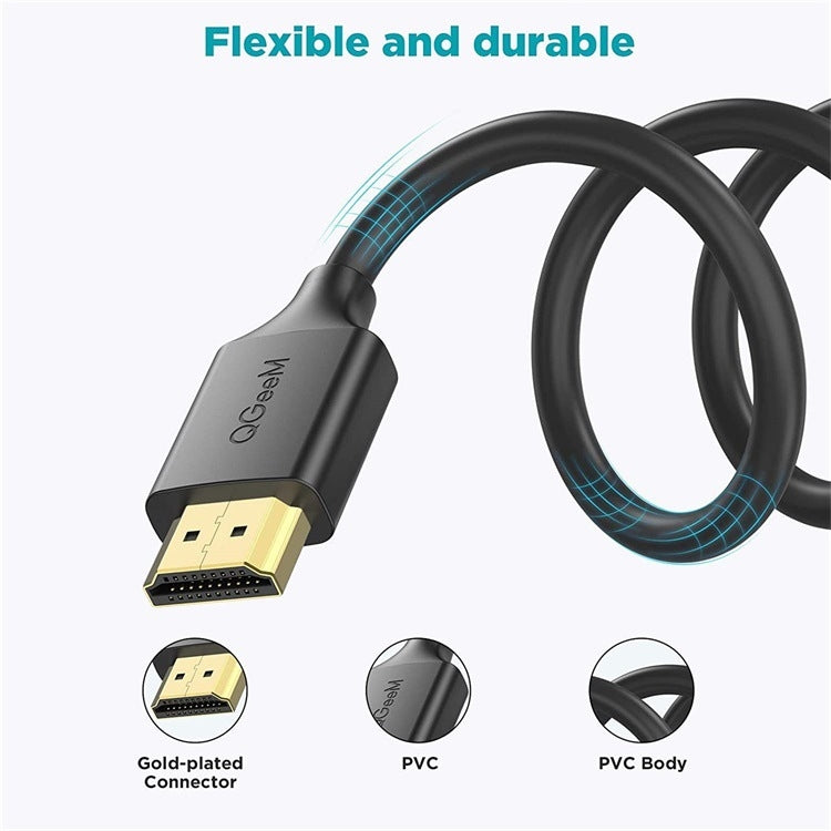 QGeeM QG-AV16 TV HD Proiezione Blu-Ray Cavo TV HDMI Supporta 4K, 1 m, 1.83 m, 3 m