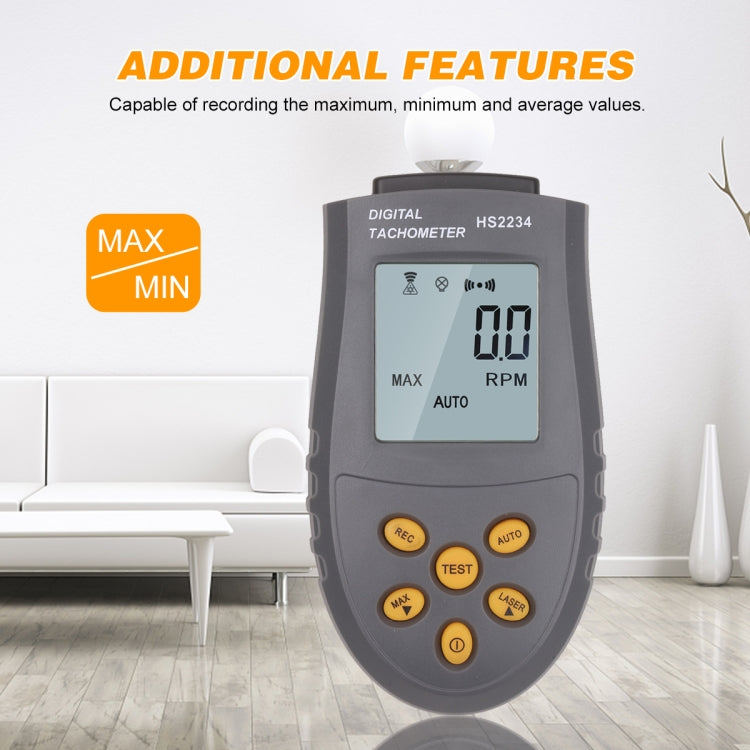 HS2234 Contagiri laser senza contatto Contagiri motore con display digitale, HS2234