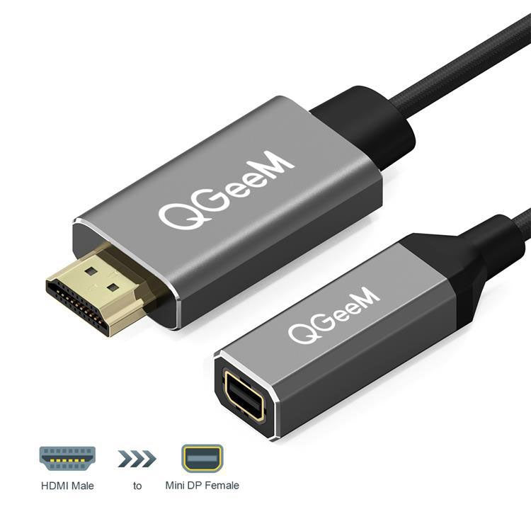 QGeeM QG-HD02 Convertitore HDMI singolo a Mini DP