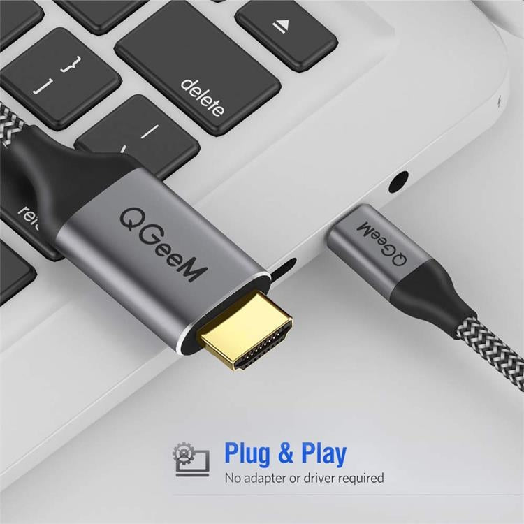 Cavo QGeeM QG-UA09 da tipo C a HDMI, 1.2m, 1.8m, 3m